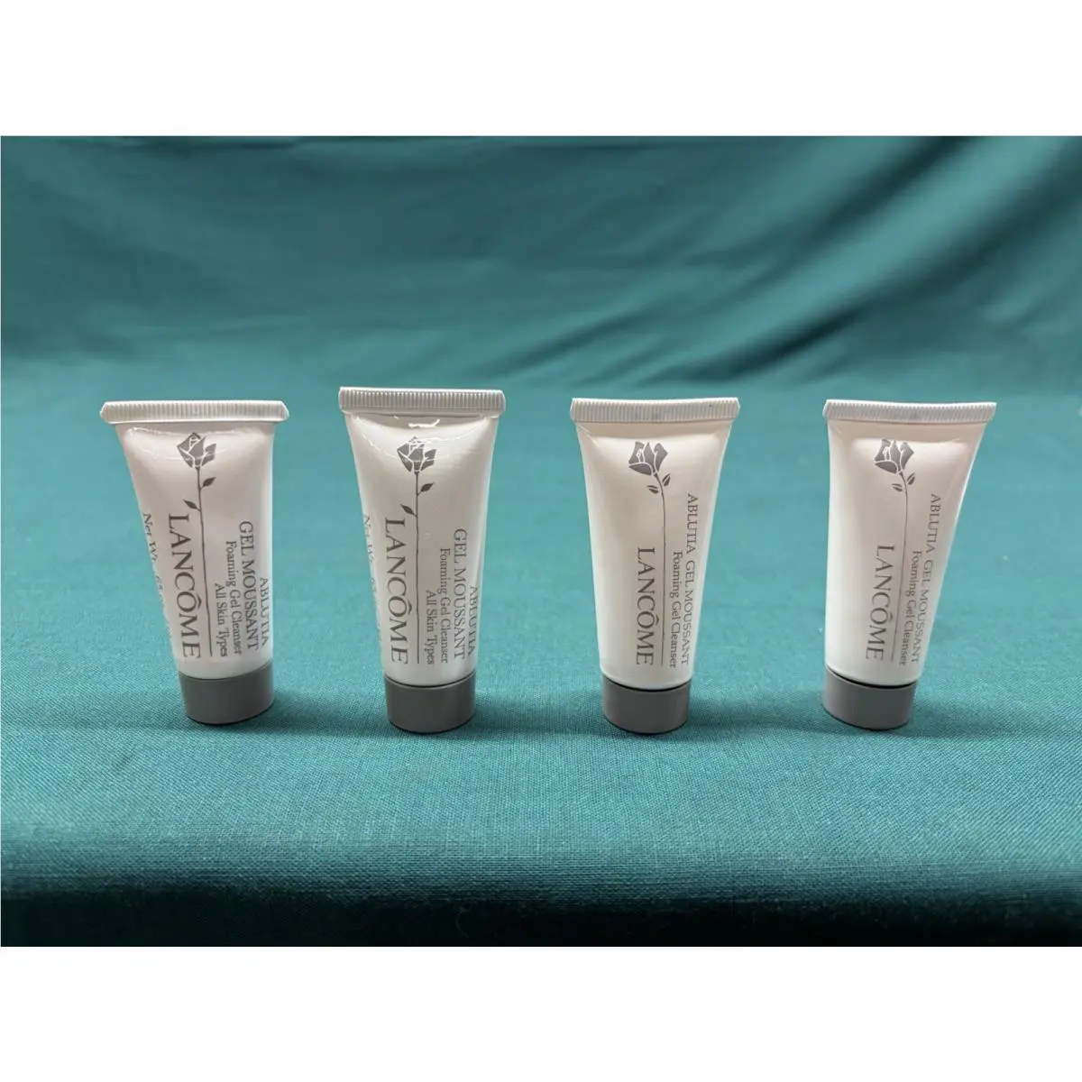 Lot of 4 Lancome Ablutia Gel Moussant Foaming Gel Cleanser Deluxe Travel 0.65 Oz