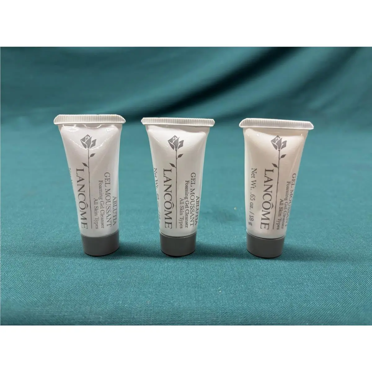 3 Lancome Ablutia Gel Moussant Foaming Gel Cleanser Deluxe Travel 0.65 Oz
