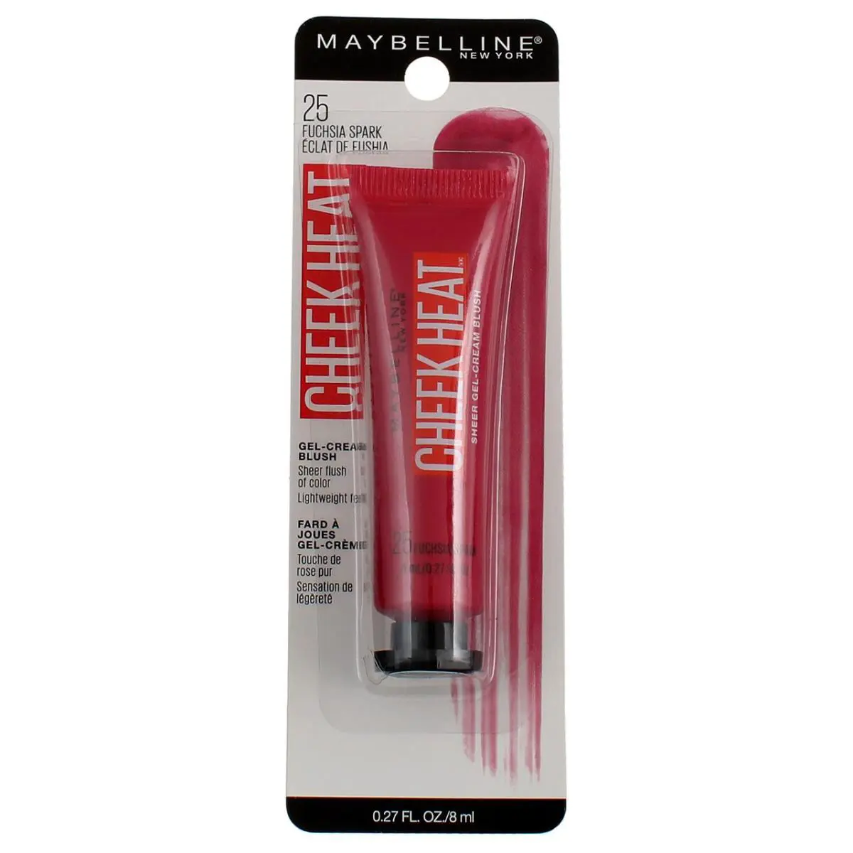 6 Pack Maybelline York Sheer Gel-cream Cheek Heat Blush Fuchsia Spark