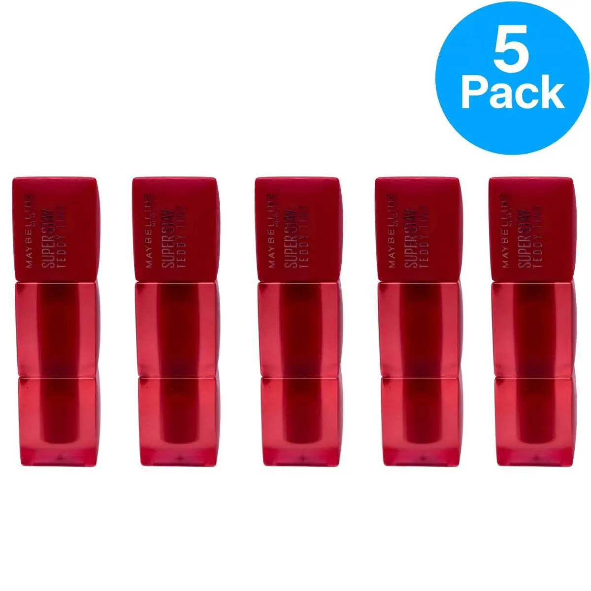 Maybelline Superstay Teddy Tint Liquid Lip 40 Petalcore 0.17 oz 5-Pack