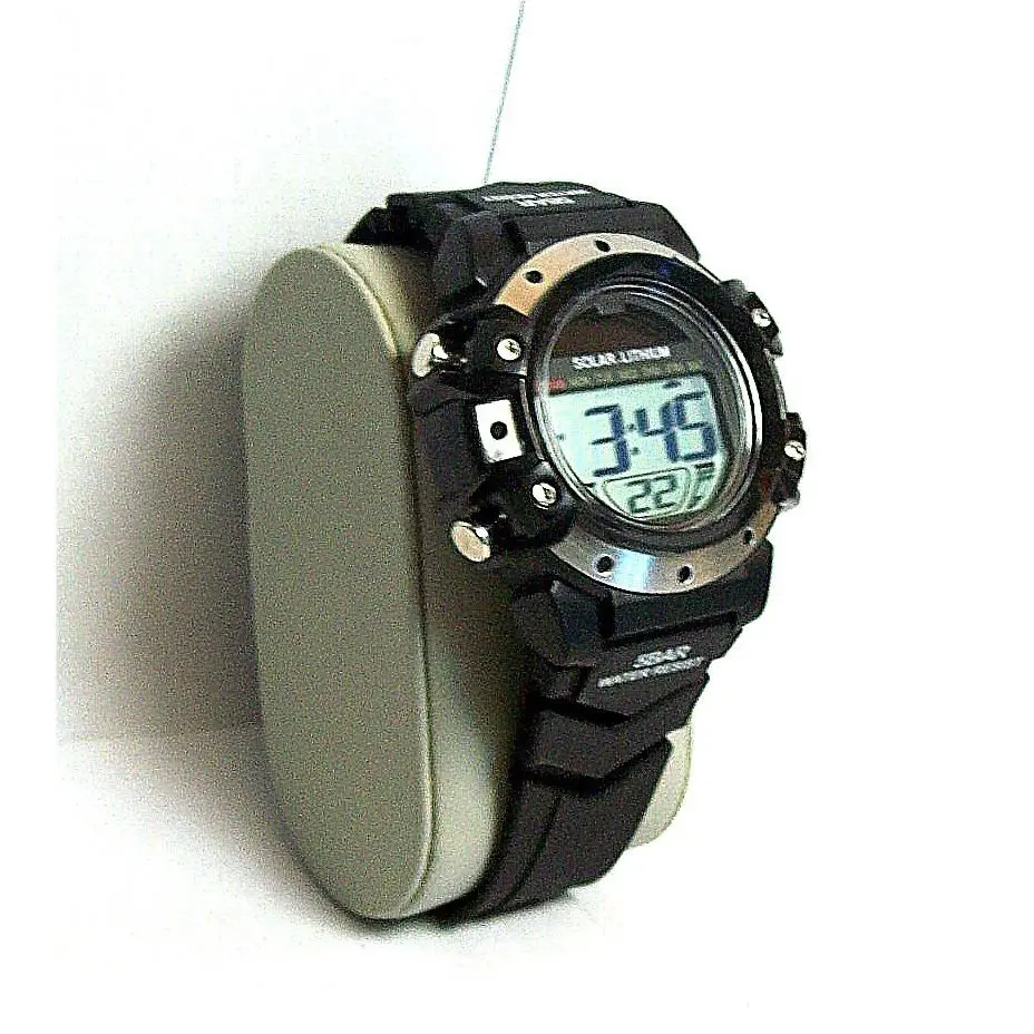 Seiko Tmi Solar Lithium Watch Chronog Easy Read W/papers Fit 6.5-8.75