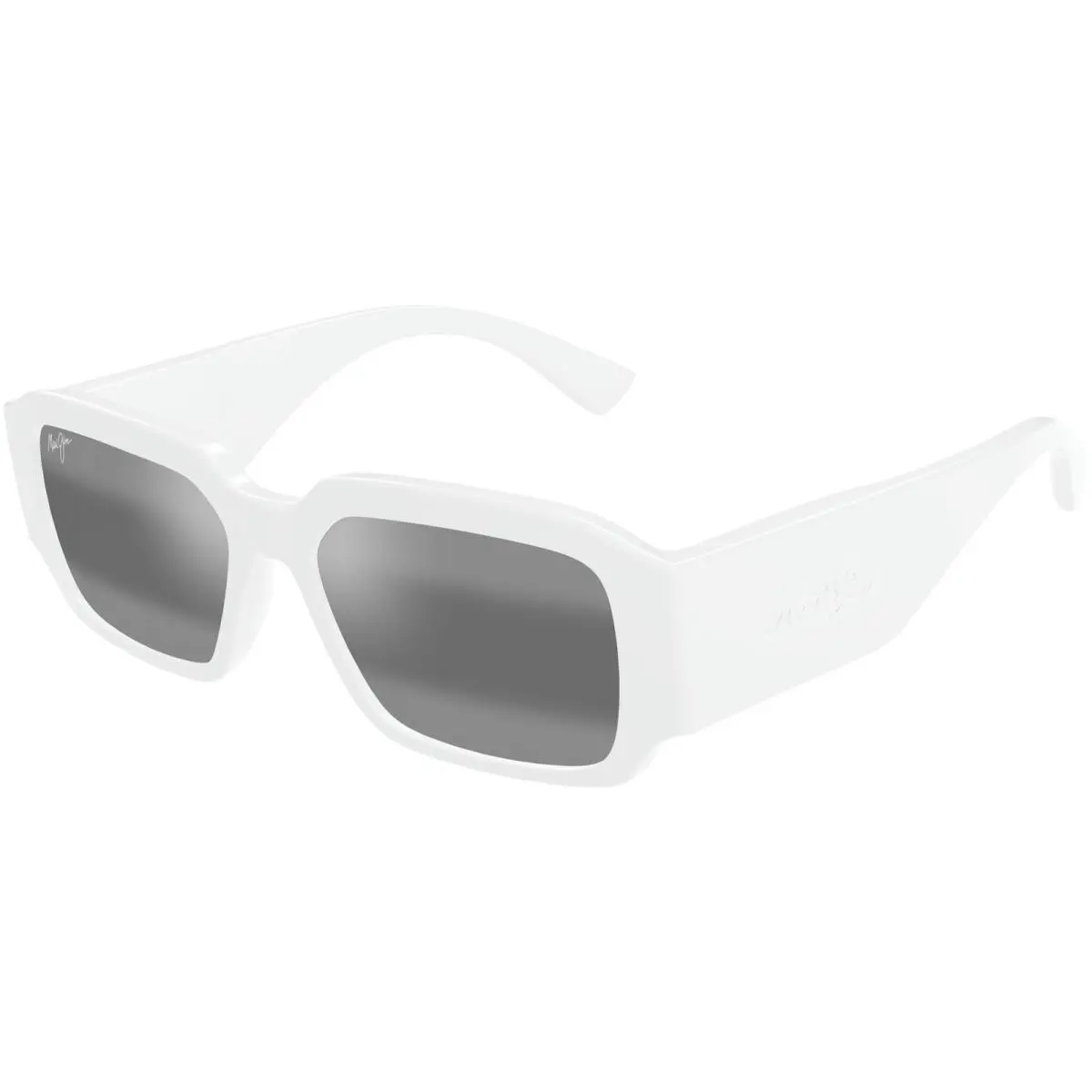 Polarized Kupale Men`s Rectangle Sunglasses - Kupale - Japan Shiny White/Neutral Grey (05) by Maui Jim