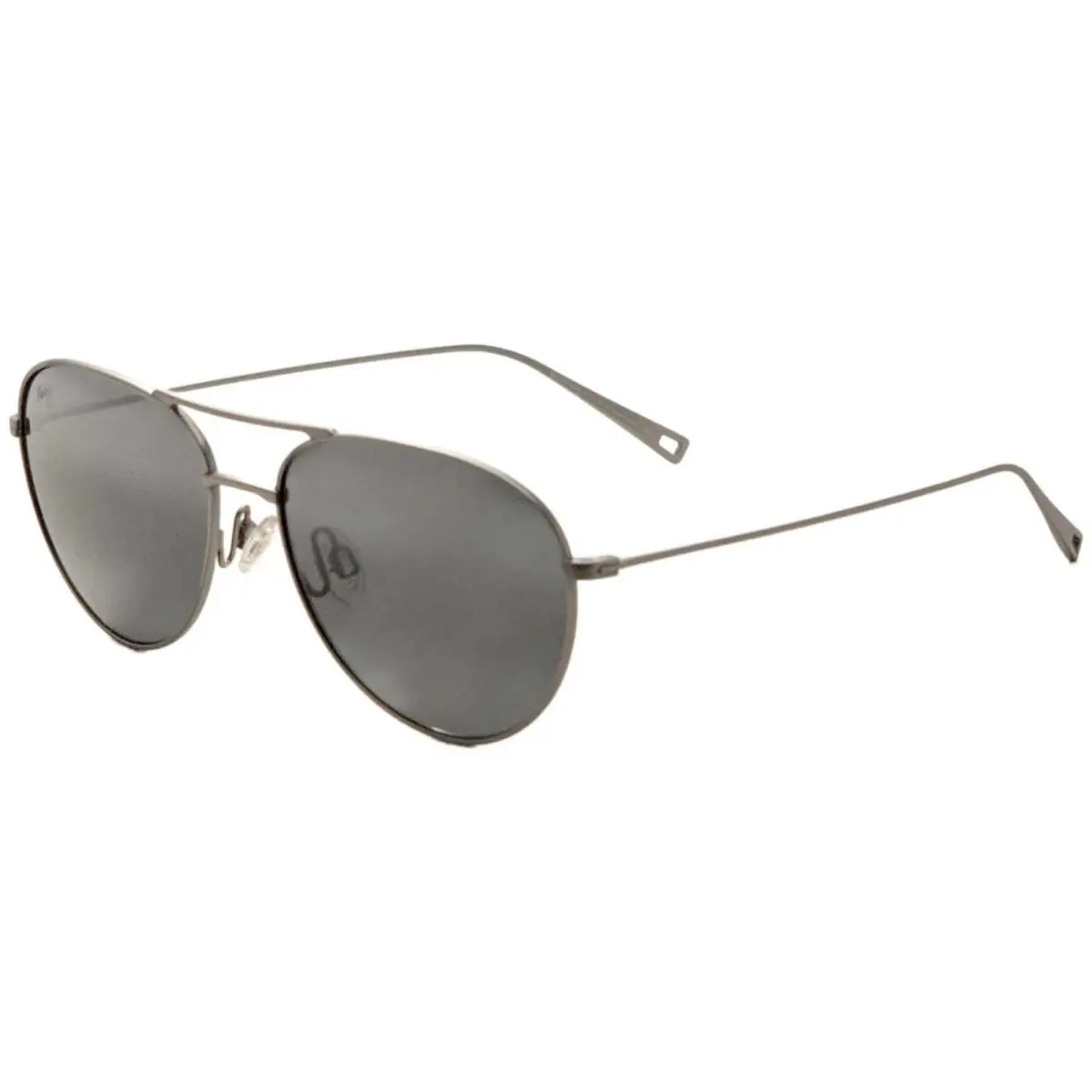Walaka Polarized Men`s Titanium Aviator Sunglasses - Made in Japan Matte Titanium/Neutral Grey (17) by Maui Jim