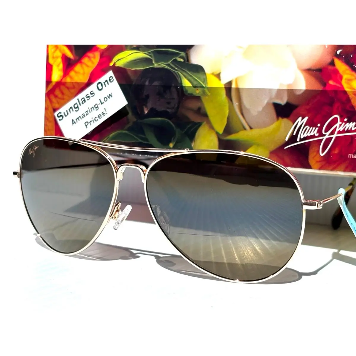 Maui Jim Mavericks Gold Polarized Hcl Bronze 2.5 Reader Lens Sunglass H264-1625