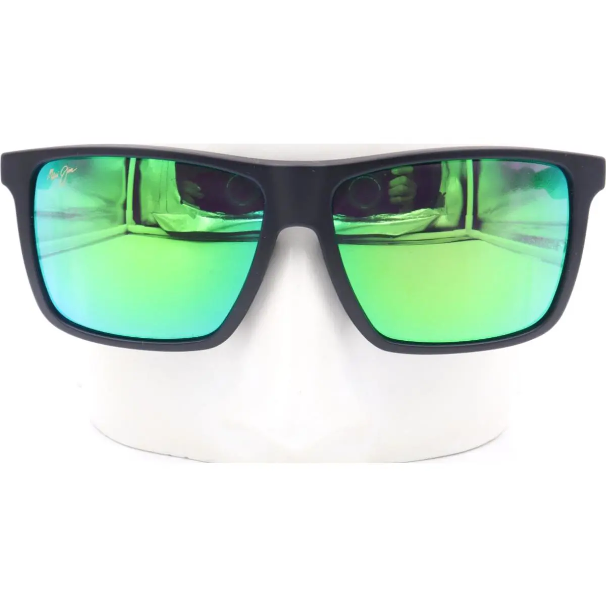 Maui Jim Mamalu Bay Matte Black Green Sunglasses GM610-02A / MJ0610S-002