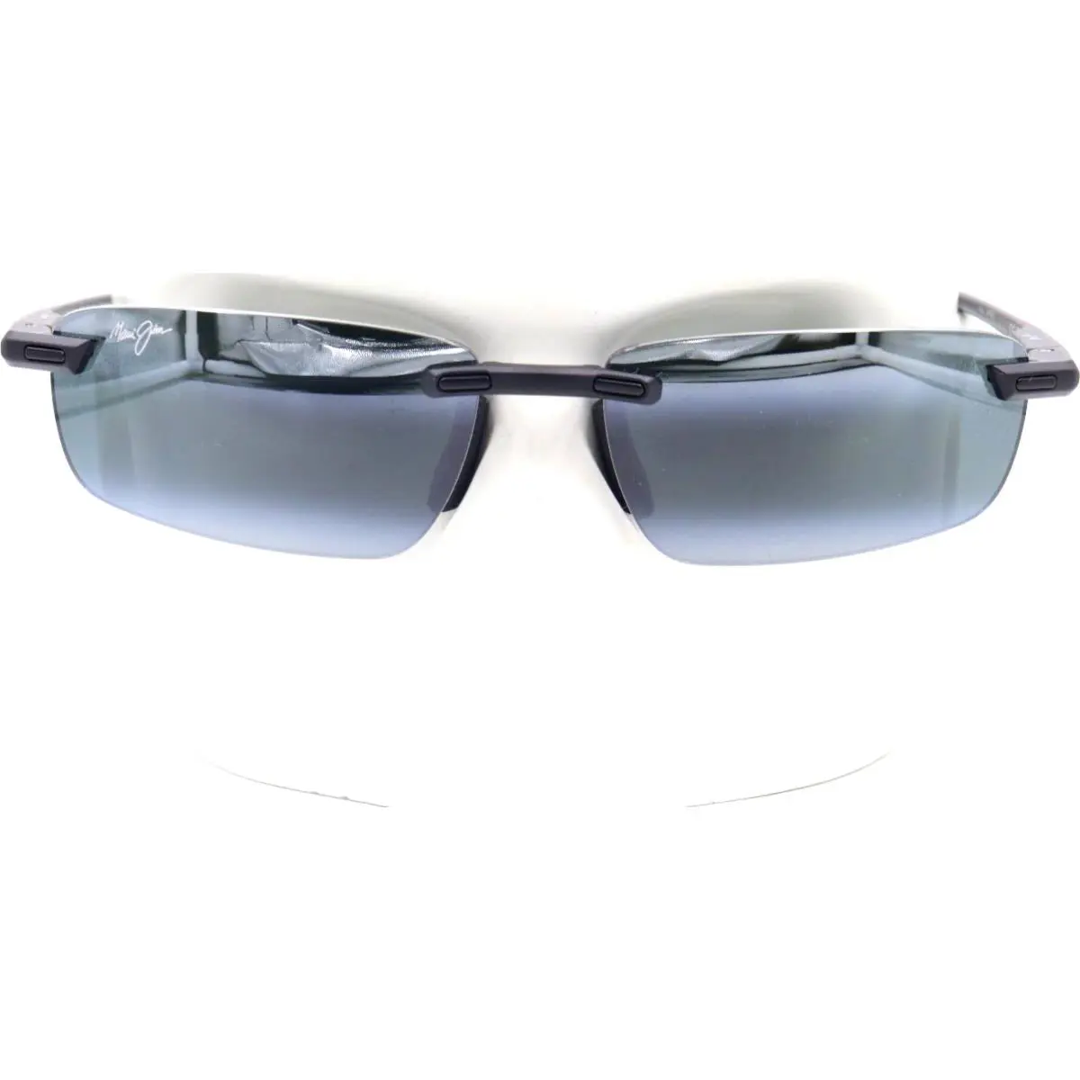 Maui Jim Ilikou Matte Black Rimless Gray Sunglasses 630-02A / MJ0630S-004