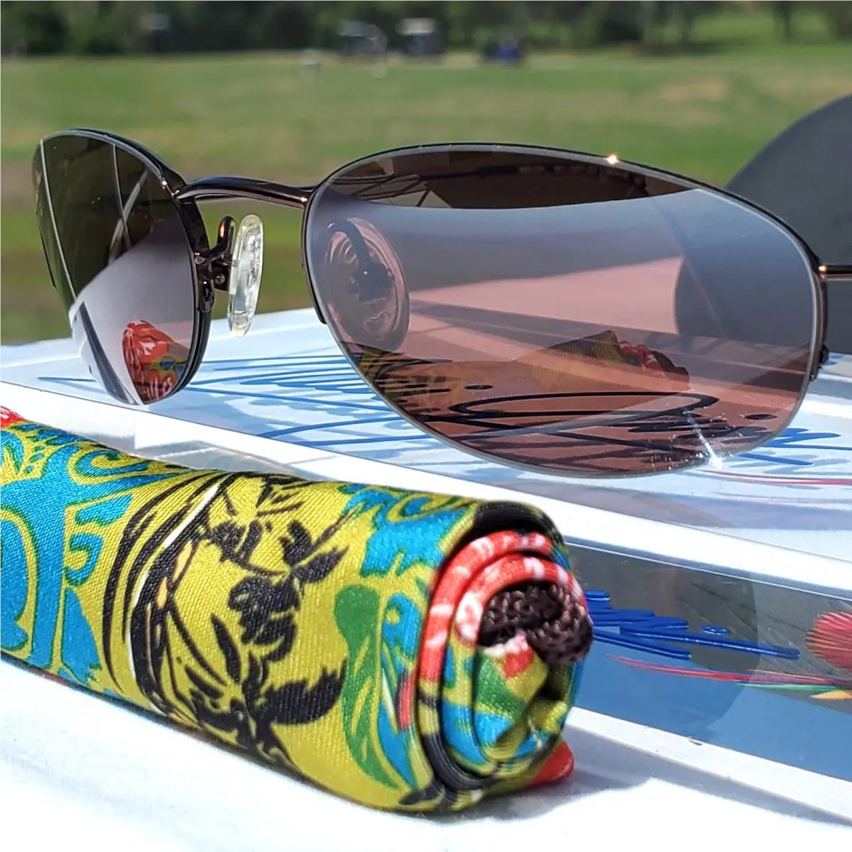 Maui Jim Bikini 507-23 Rimless Gloss Copper Titanium Frames / Maui Rose