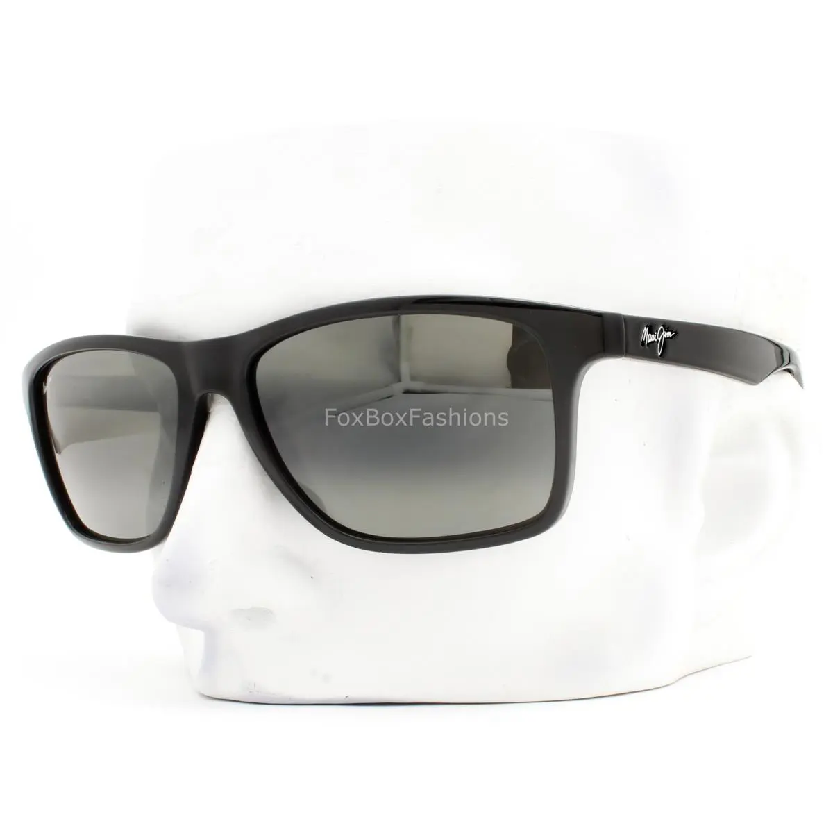 Maui Jim Onshore Sunglasses Black Mirror Silver Polarized Glass MJ 798-02 W/case
