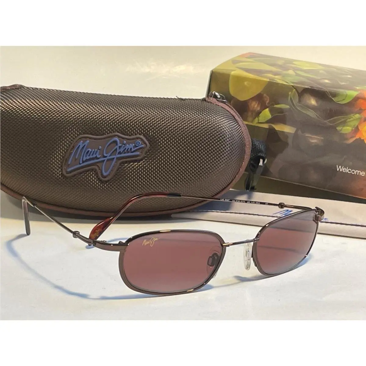 Maui Jim Aloha Polarized Sunglasses 309-23 Copper/rose Flexon Vintage
