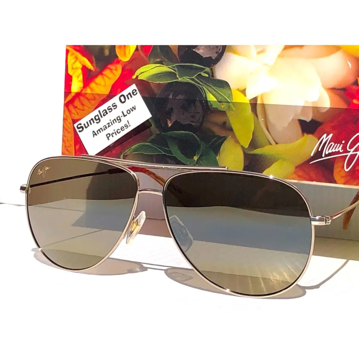 Maui Jim Hauoli 59mm Shiny Gold Polarized Hcl Bronze Lens Sunglass H665-16B