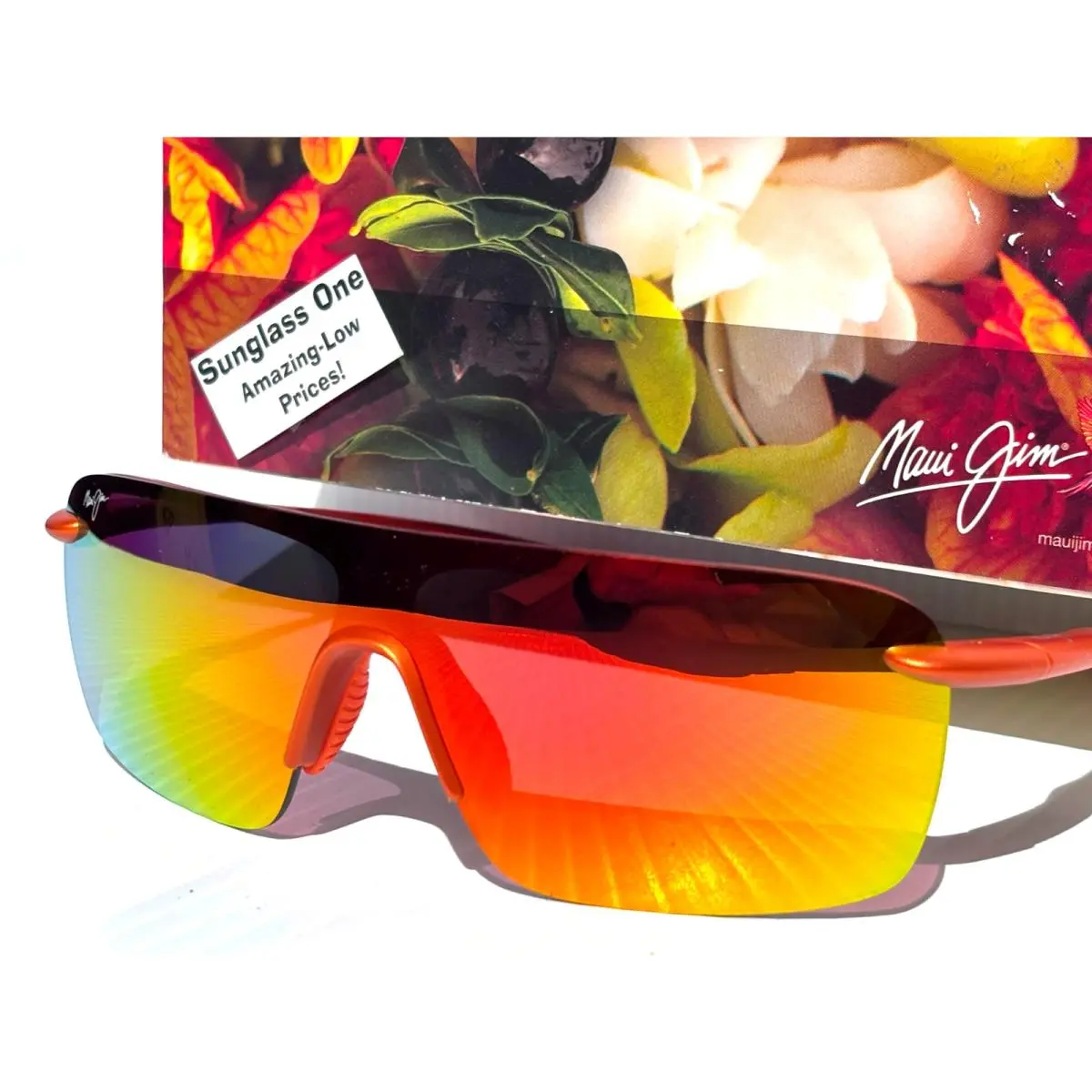 Maui Jim Palulu Metallic Matte Orange Polarized Hawaii Lava Sunglass RM680-29