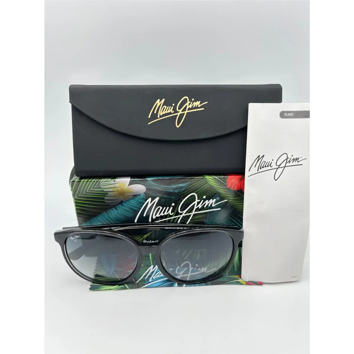 Maui Jim Polarized Sunglasses MJ 796N 11 Water Lily Translucent Neutral Grey