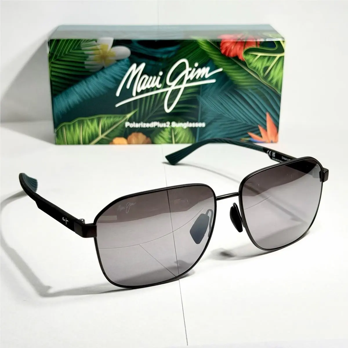 Maui Jim Onipaa MJ 651-02 Matte Gunmetal W/ Silver TO Black Polarized Sunglasses