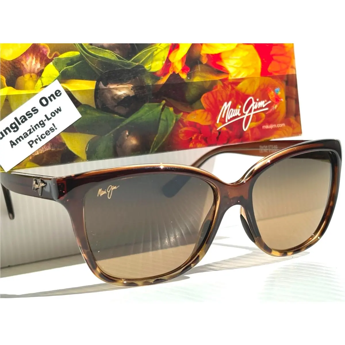 Maui Jim Starfish Chocolate Tortoise Polarized Bronze Glass Sunglass HS744-01T