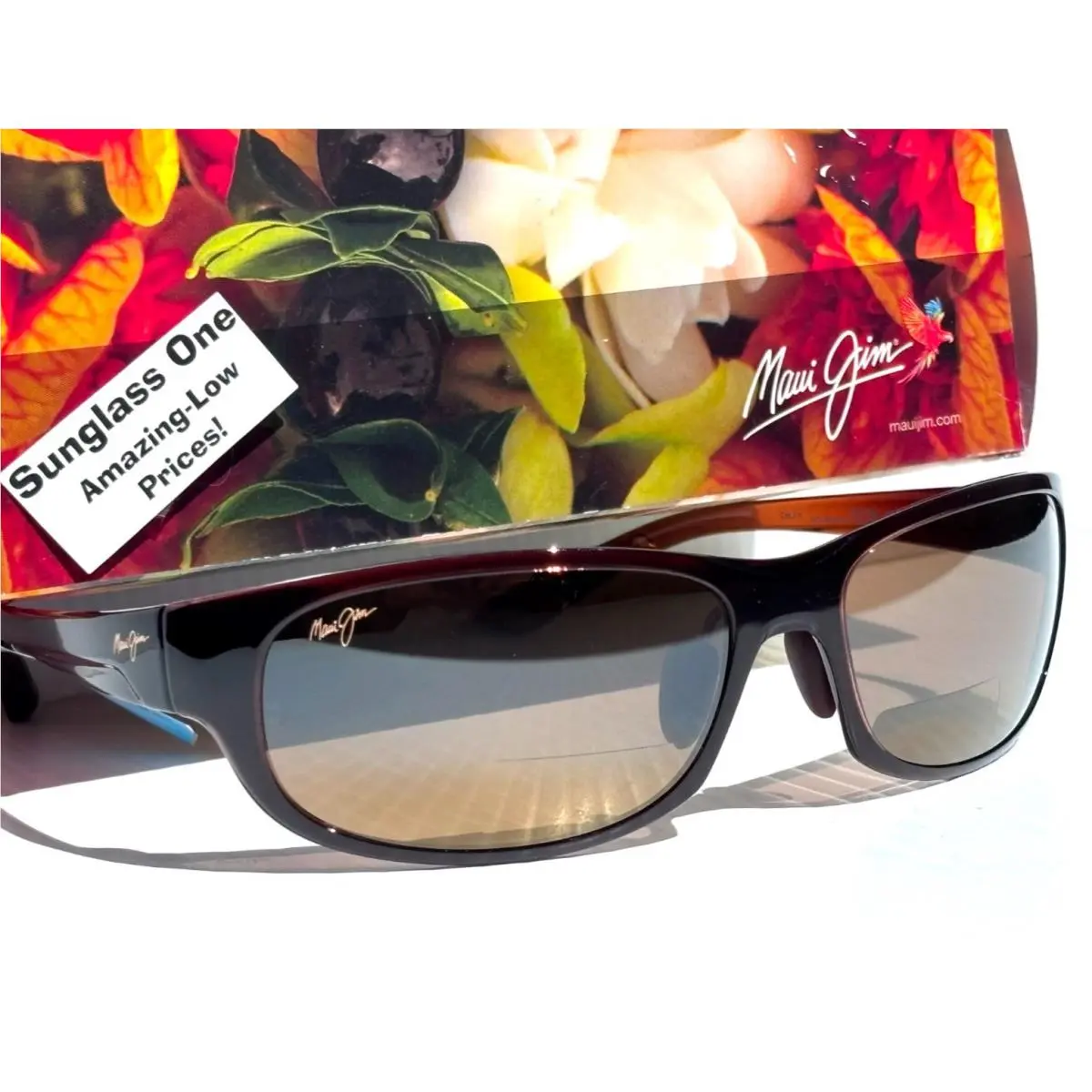 Maui Jim Twin Falls Rootbeer Fade Polarized Brown 2.5 Reader Sunglass H417-26B25