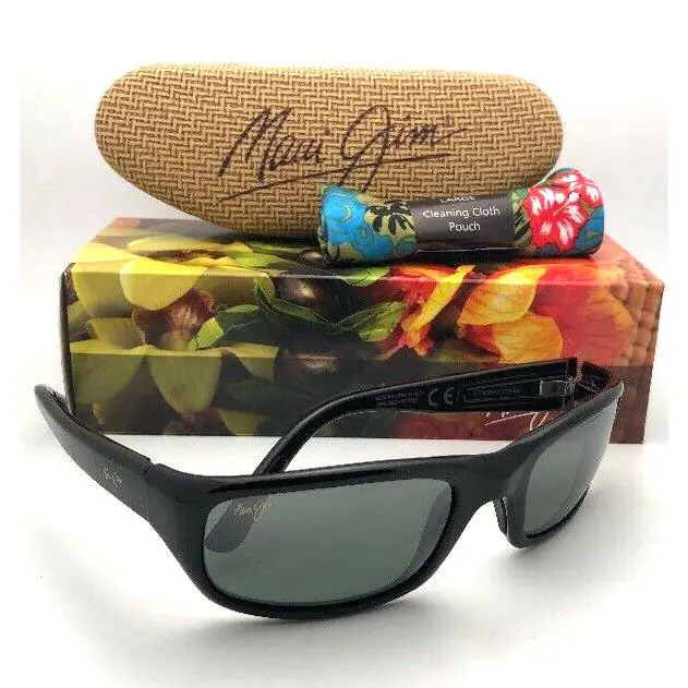 Polarized Maui Jim Sunglasses MJ 103-02 Stingray Black Frame W/neutral Grey Lens