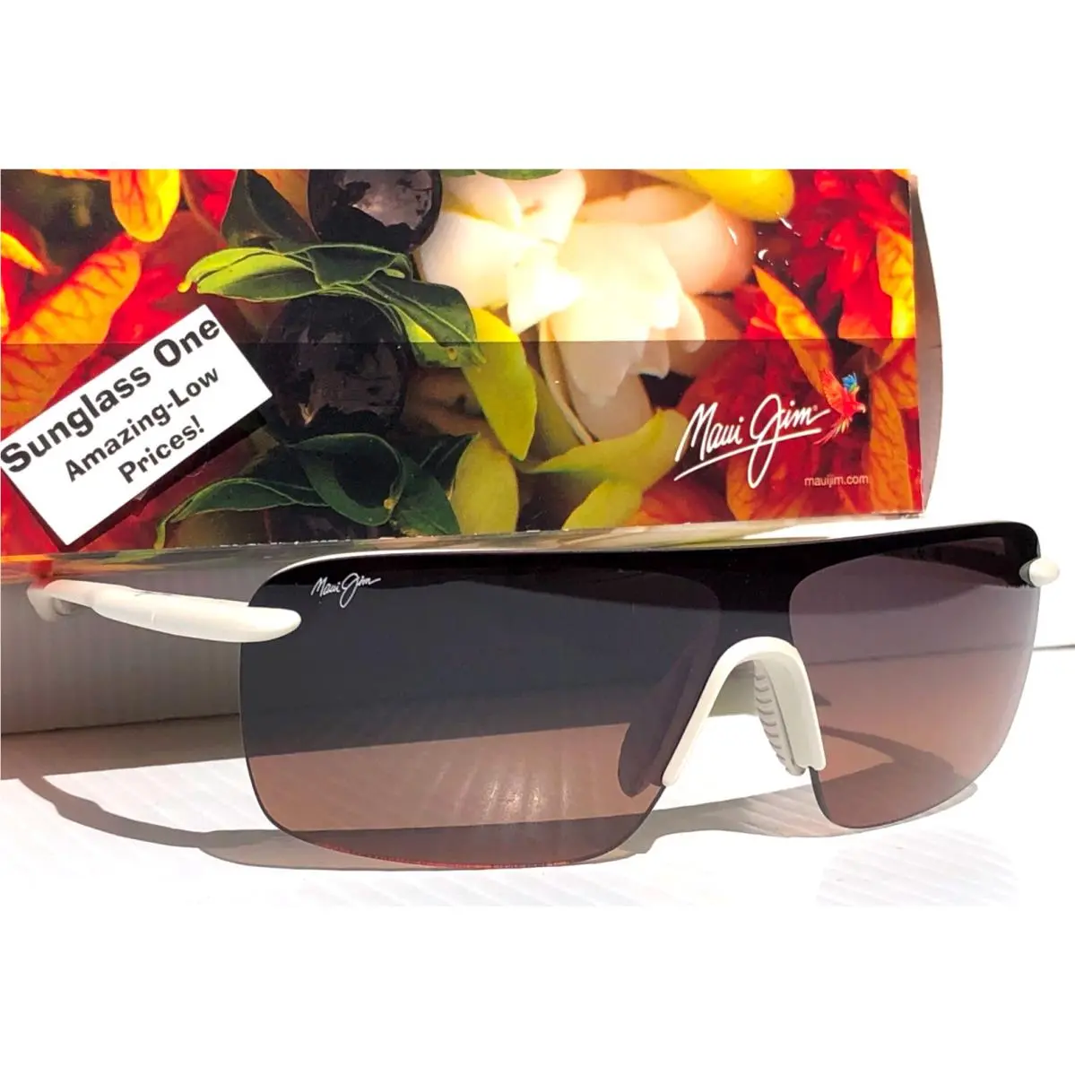 Maui Jim Palulu Metallic Matte Platinum Polarized Hcl Bronze Sunglass HS680-05
