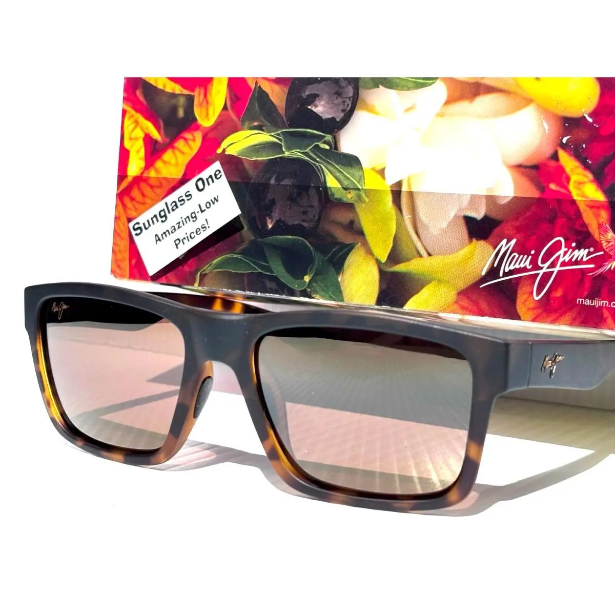Maui Jim The Flats Black Tortoise Polarized Hcl Bronze Glass Sunglass H897-10