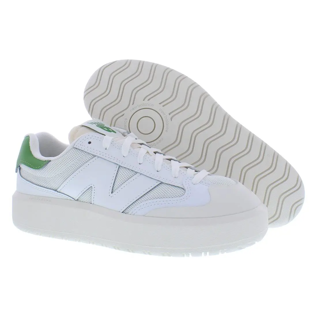 New Balance shoes - White/Green, Main: White 4