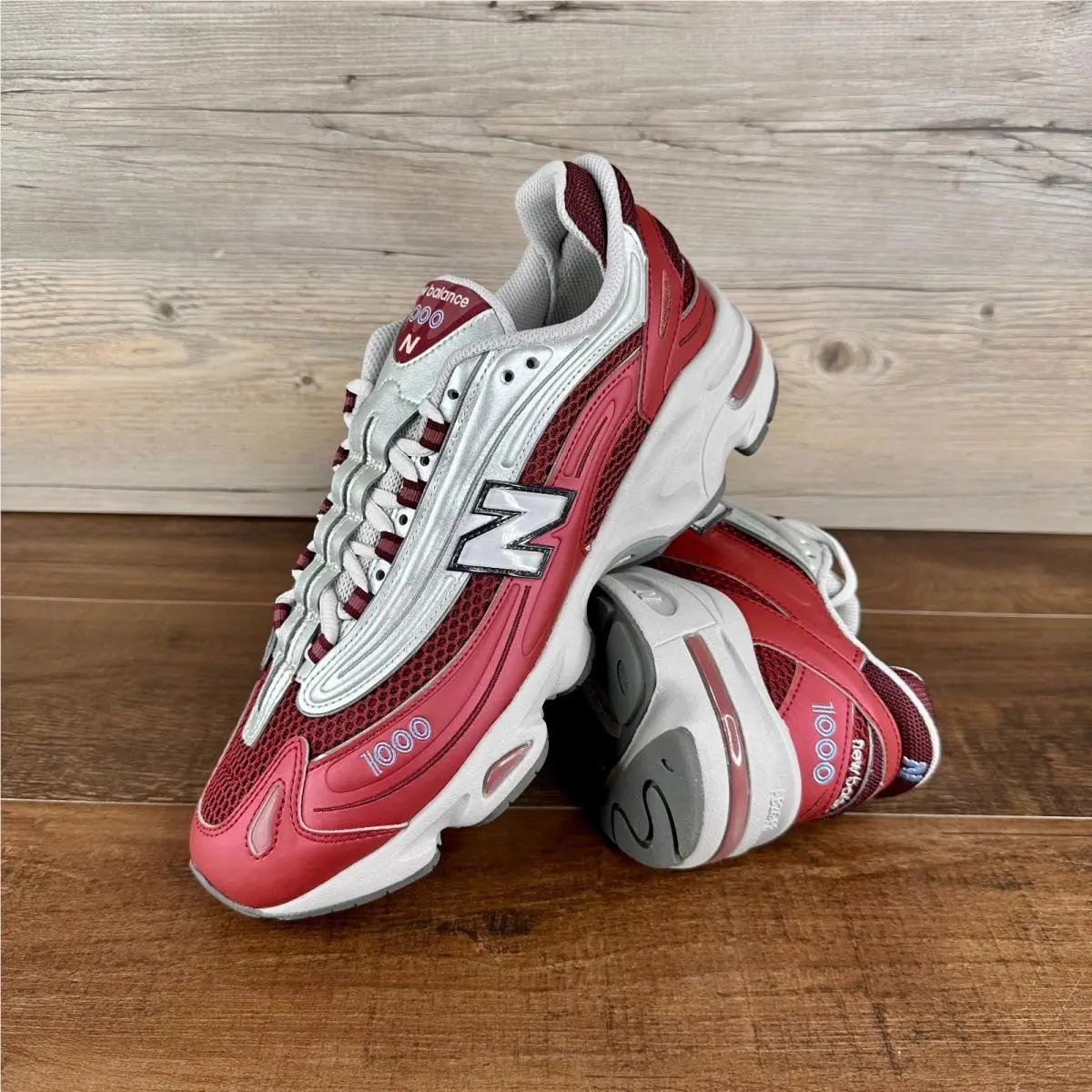 New Balance 1000 Mens Size 12 Monarch Burgundy Light Silver Metallic M1000Q