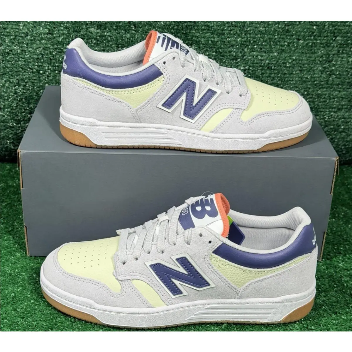 480 Court Sneakers M 8 / W 9.5 D Grey Grey Gum BB480LPG by New Balance