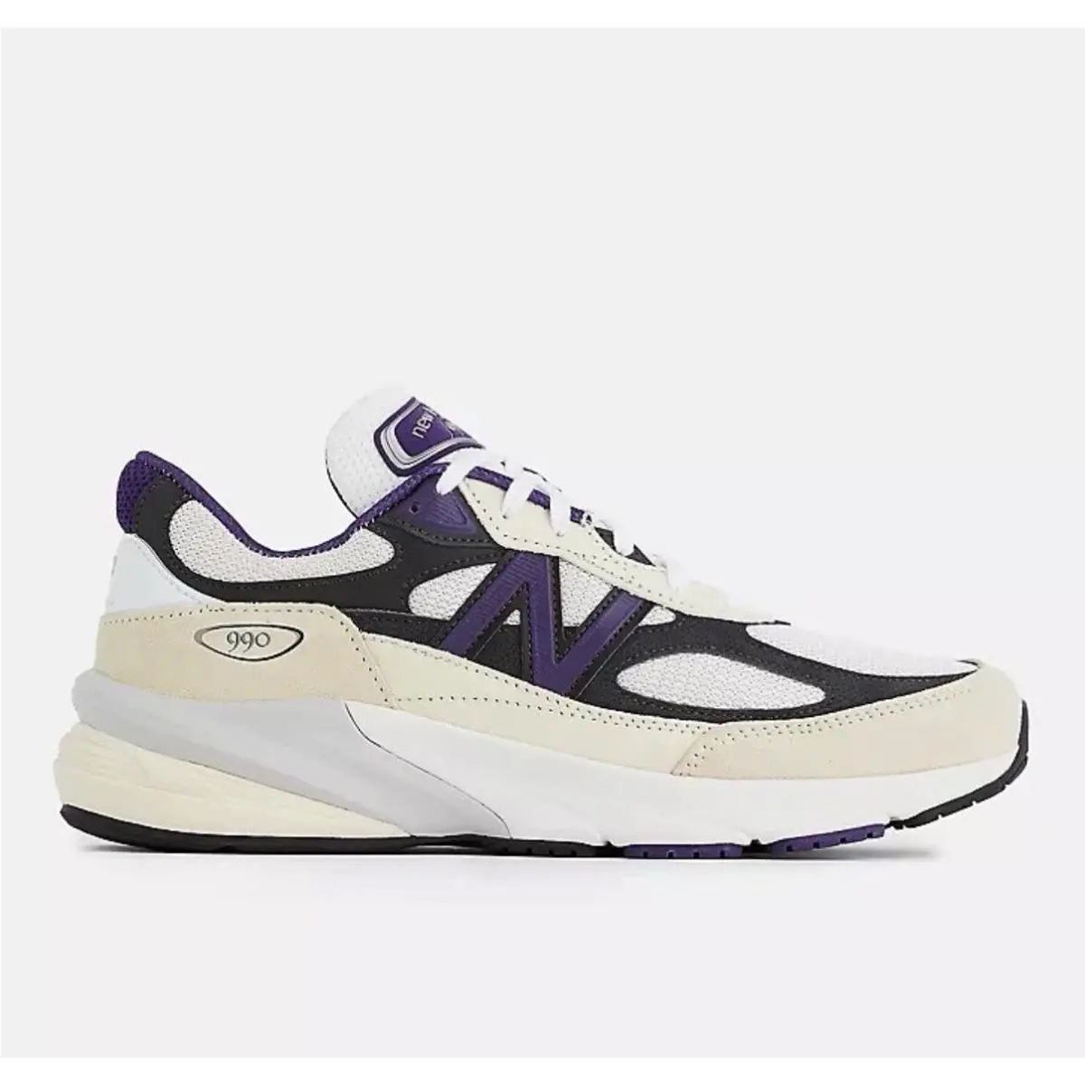 New Balance 990 V6 Sneakers Made in Usa U990WB6 Cream Navy Purple Men’s Size 10