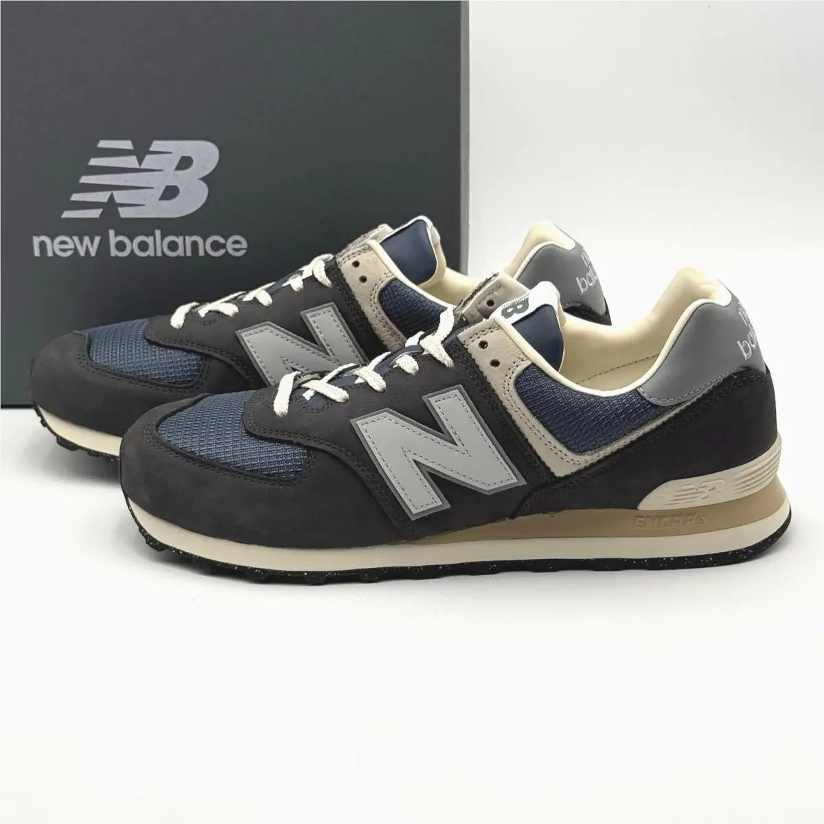 Men`s Size 11.5 New Balance 574 Lifestyle Sneakers Shoes U574SGG Black Gray