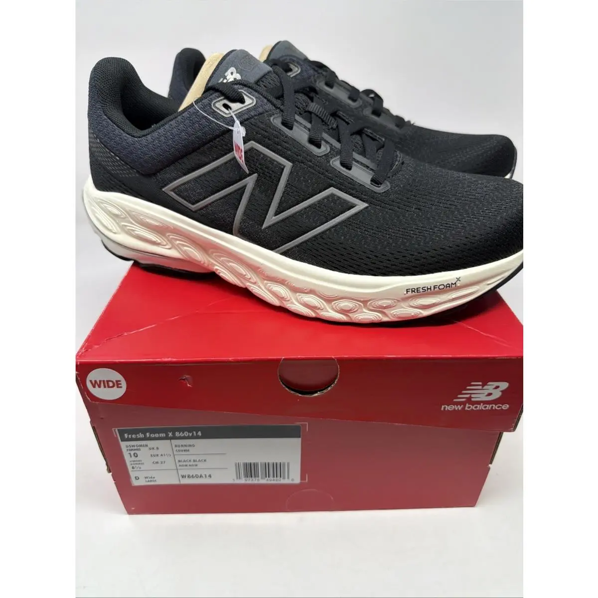 Size 10 Wide - New Balance Fresh Foam X 860v14 Black Phantom Angora W