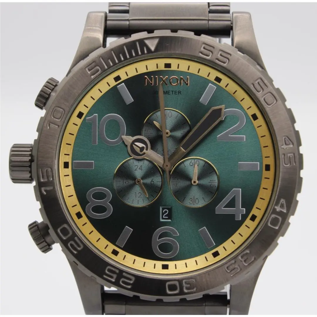 Nixon Watch 51-30 A0832789 Gunmetal Spruce Brass A083-2789