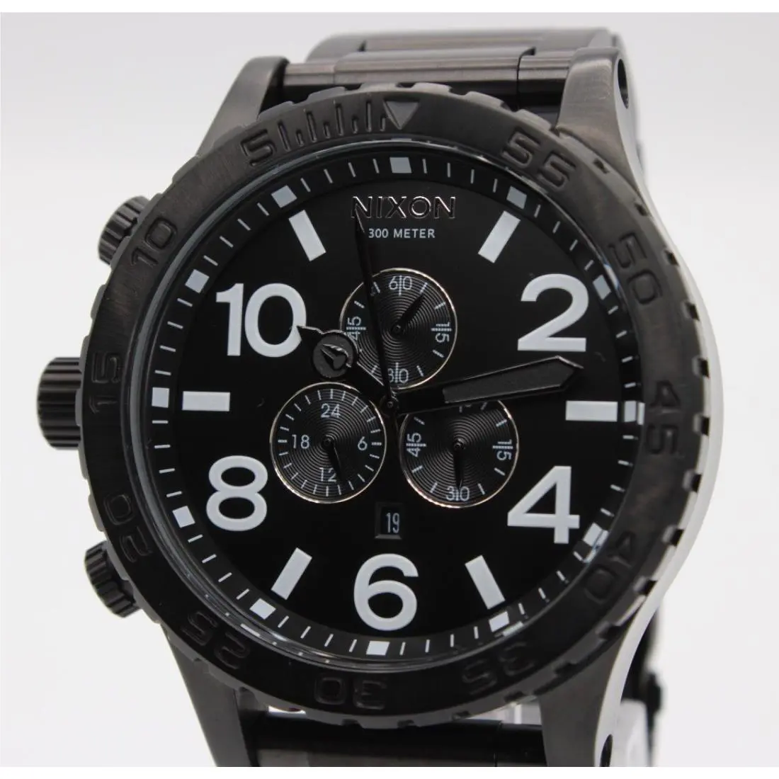 Nixon 51MM A083-001 51-30 Chrono Black Tone Numbers Men`s Wrist Watch