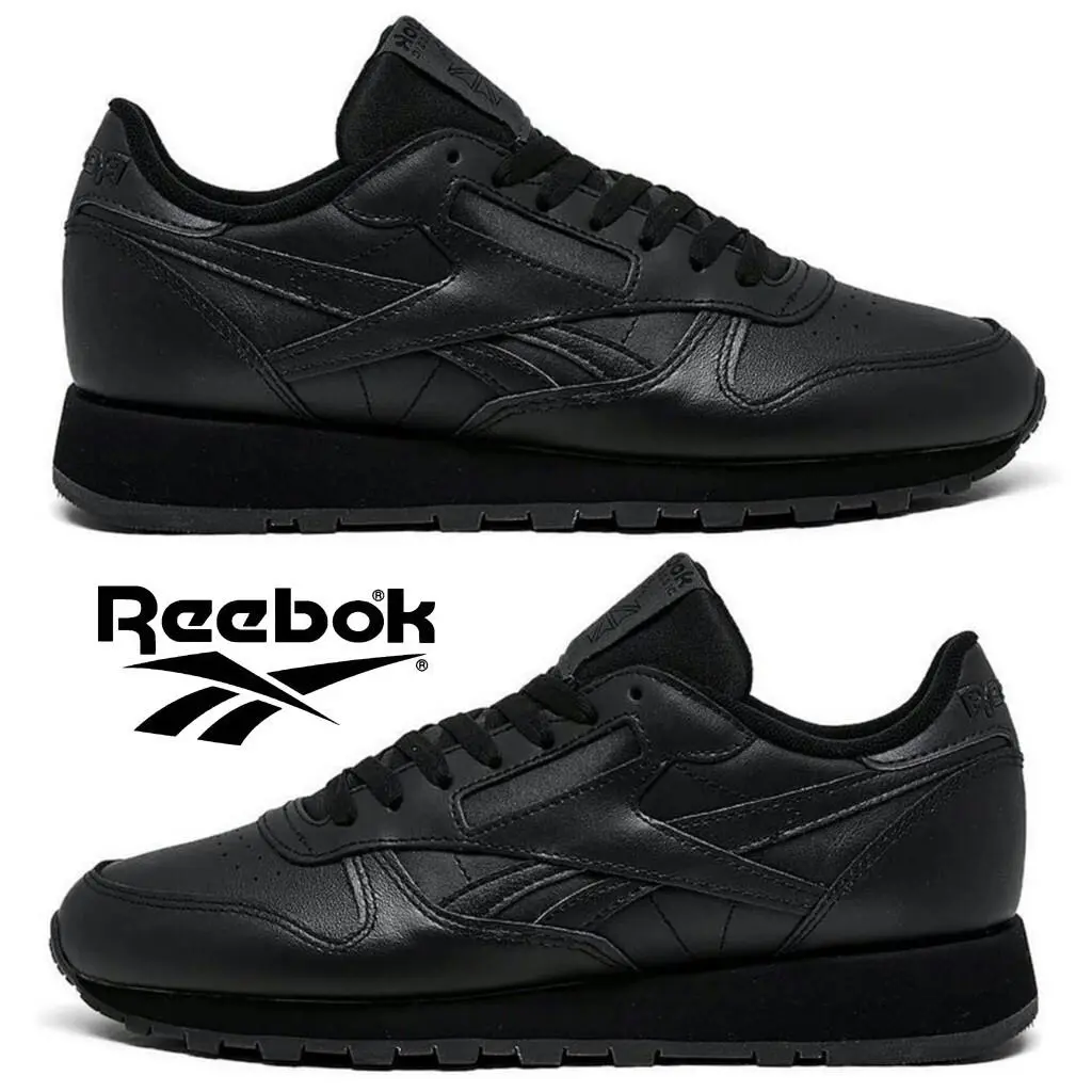 Reebok shoes - Reebok Classic Leather - Classic Leather - Black, Manufacturer: Black/Black/Grey 13