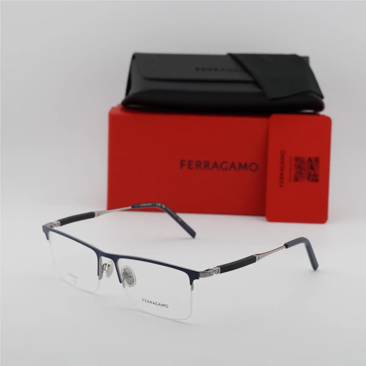Salvatore Ferragamo SF2586 463 Blue/light Ruthenium 55mm Eyeglasses
