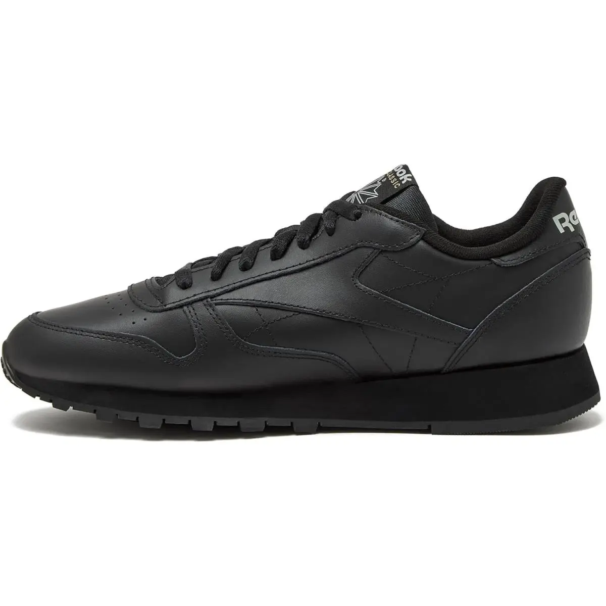 Reebok shoes - Reebok Classic Leather - Classic Leather - 100008494 - Black, Manufacturer: Black/Black/Grey (UPC: 195734548093) 2