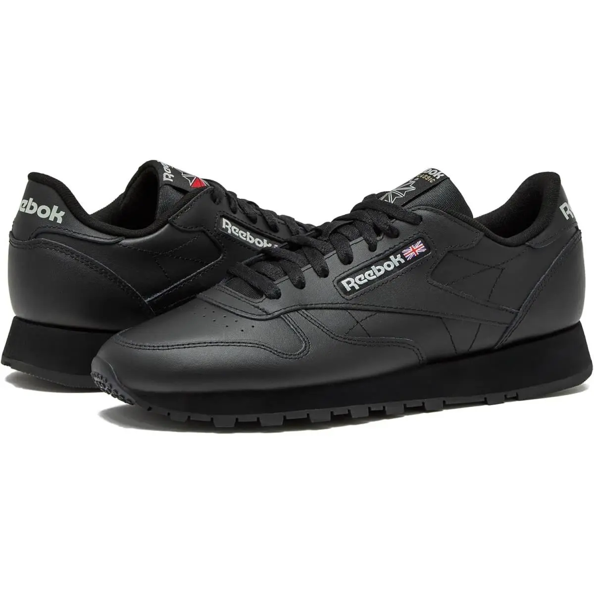 Reebok shoes - Reebok Classic Leather - Classic Leather - 100008494 - Black, Manufacturer: Black/Black/Grey (UPC: 195734548093) 5