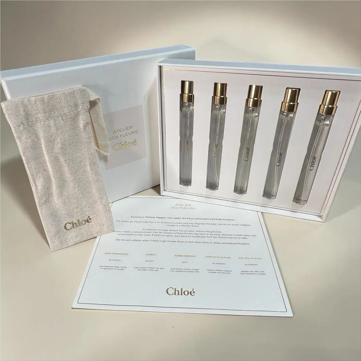 Chloé Atelier Des Fleurs Travel Exclusive Penspray Edp Coffret Set Of 5- 10 ML