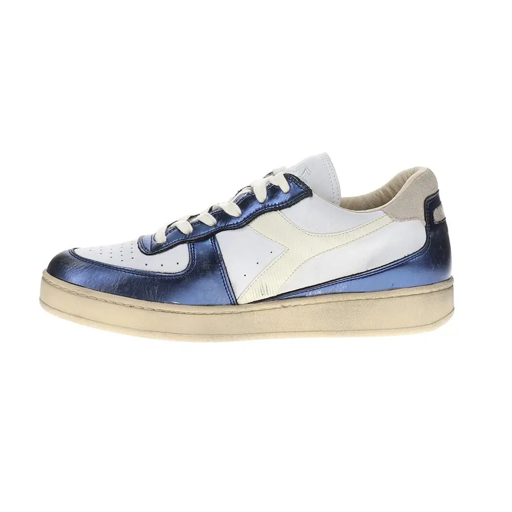 Diadora shoes - diadora Mi Basket Low Metallic Dirty Lace Up - 179034-C8859 - White 1