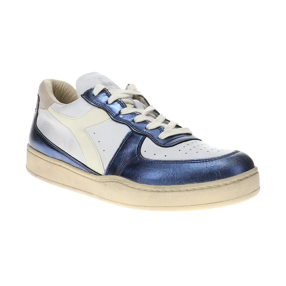 Diadora shoes - diadora Mi Basket Low Metallic Dirty Lace Up - 179034-C8859 - White 5
