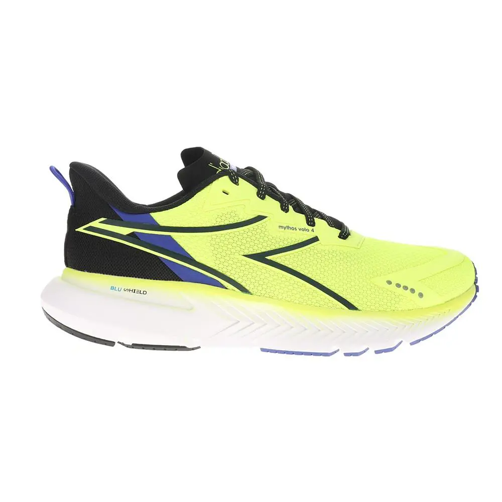 Diadora Mythos Blushield Volo 4 Running Mens Yellow Sneakers Athletic Shoes 180 - Yellow