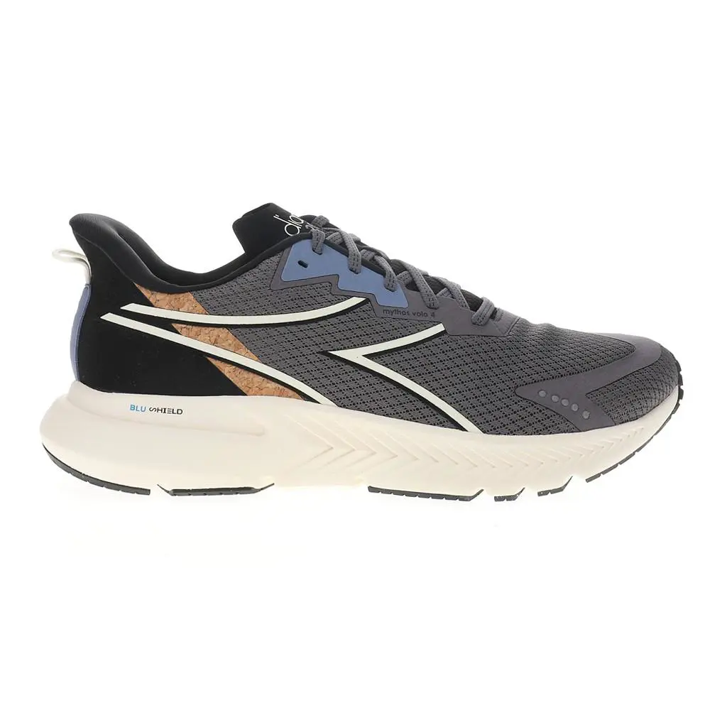 Diadora Mythos Blushield Volo 4 2030 Running Mens Black Grey Sneakers Athletic