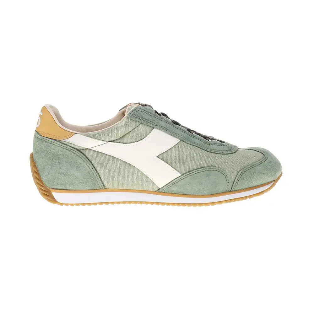Diadora Equipe H Dirty Stone Wash Lace Up Mens Green Sneakers Casual Shoes 1747