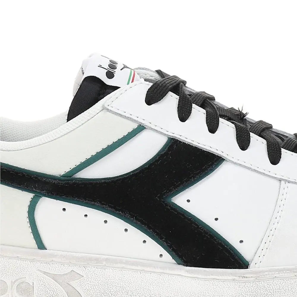 Diadora shoes - diadora Magic Basket Low Icona Leather Lace Up - 178568-D0108 - White 4