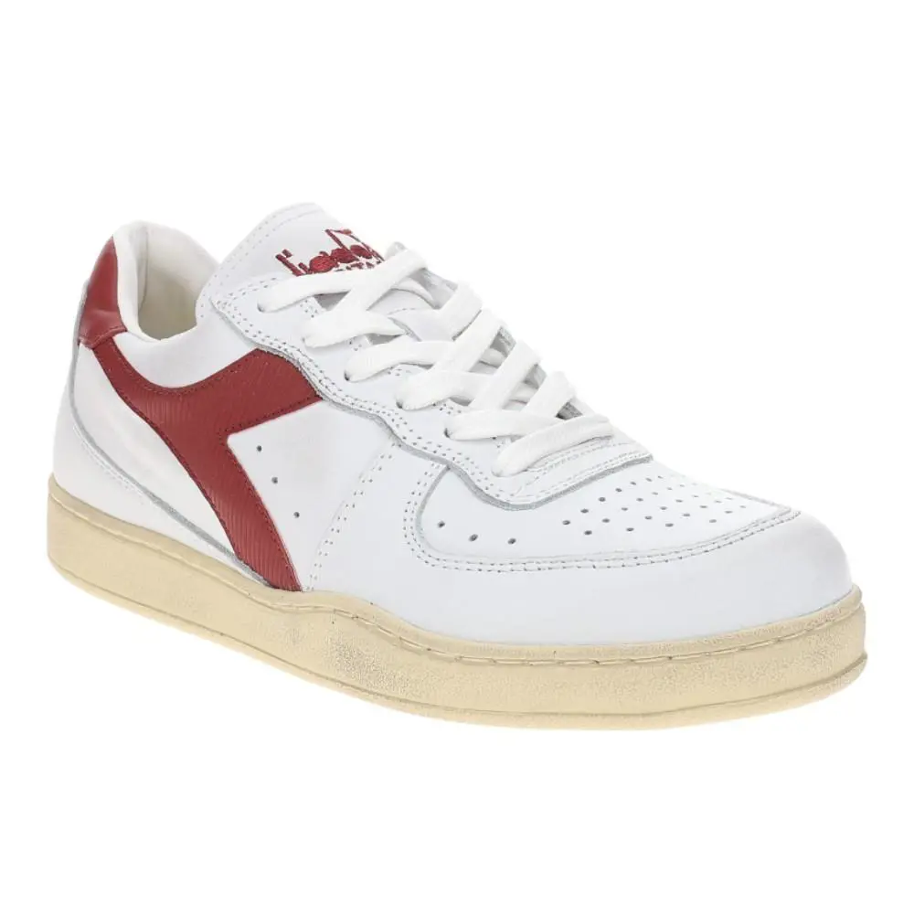Diadora shoes - diadora Mi Basket Low Used Lace Up - 179043-C7114 - White 0
