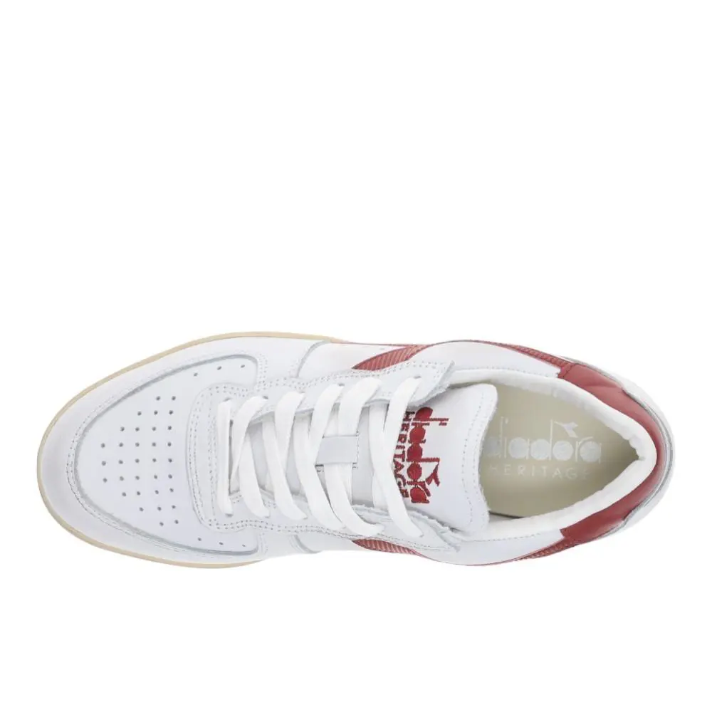 Diadora shoes - diadora Mi Basket Low Used Lace Up - 179043-C7114 - White 2