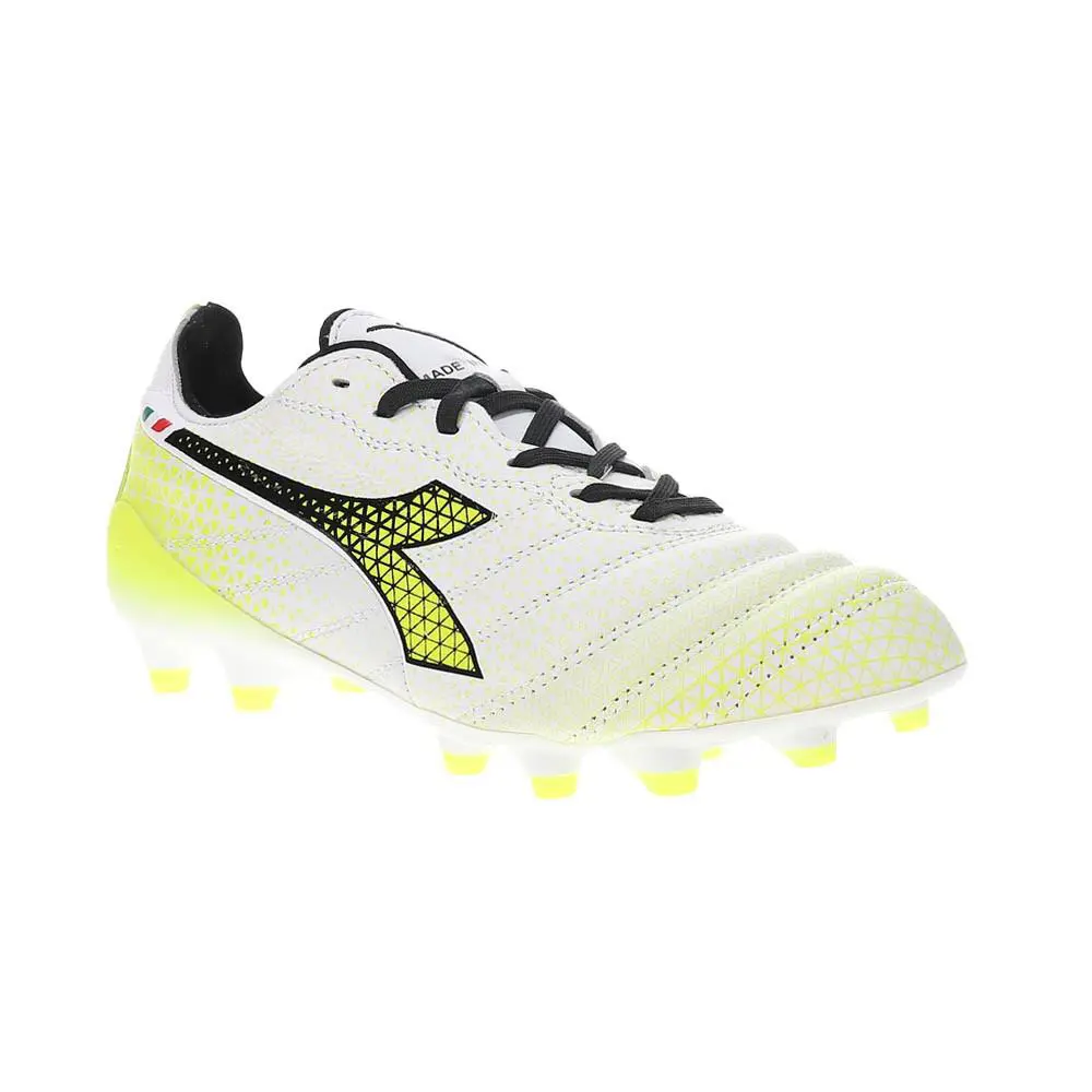 Diadora shoes - diadora Brasil Elite Tech Gr Ita Lpx Soccer Cleats - 179597-C5702 - White, Yellow 0