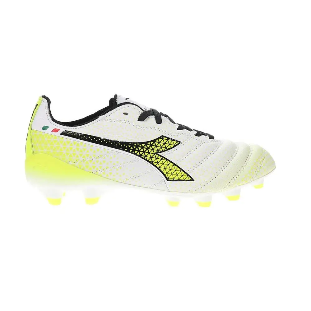 Diadora shoes - diadora Brasil Elite Tech Gr Ita Lpx Soccer Cleats - 179597-C5702 - White, Yellow 4