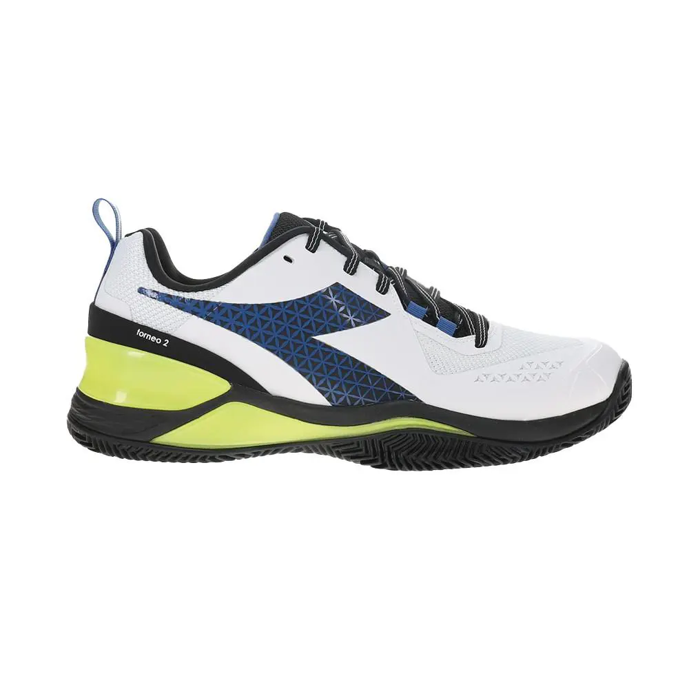 Diadora Blushield Torneo 2 Clay Tennis Mens White Sneakers Athletic Shoes 17950 - White