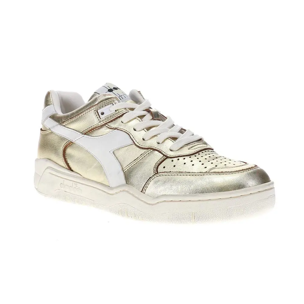 Diadora shoes - diadora B.560 Metal Metallic Lace Up - 181320-20009 - Gold, White 0