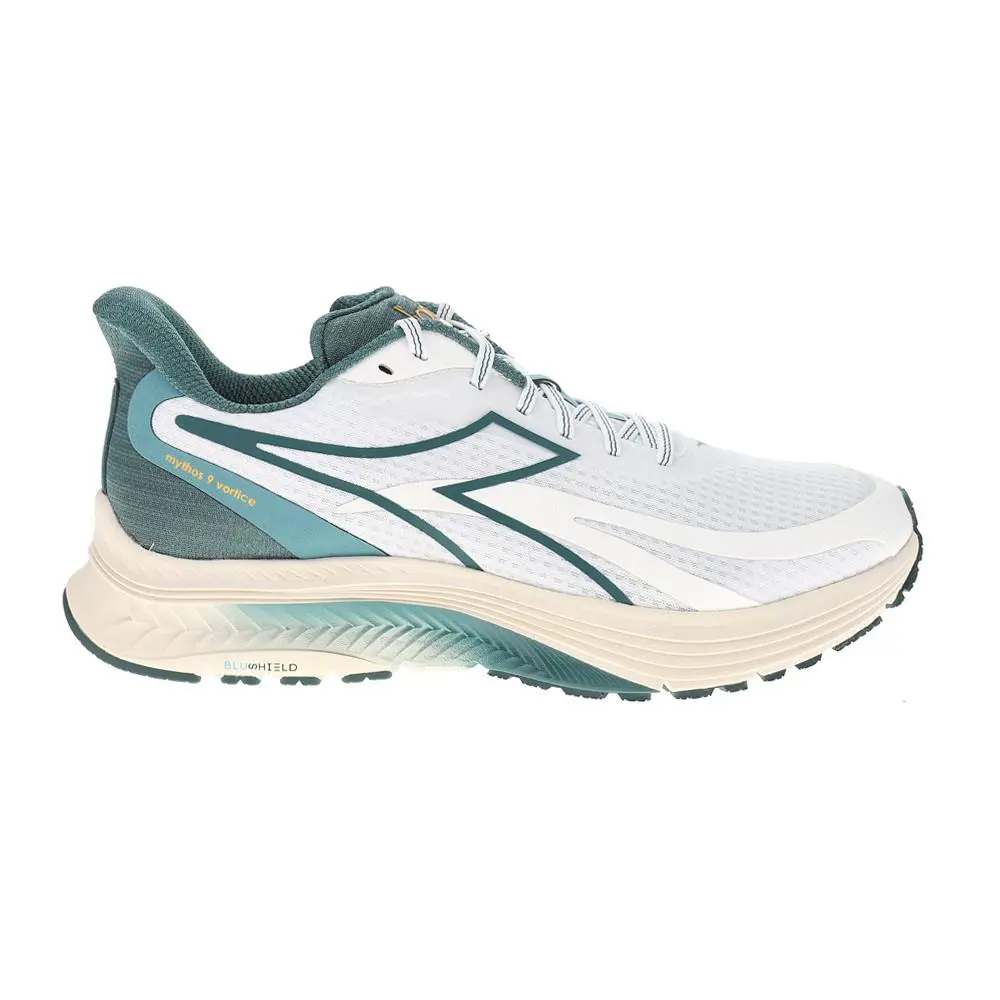 Diadora Mythos Blushield 9 Vortice Running Mens Green White Sneakers Athletic - Green, White