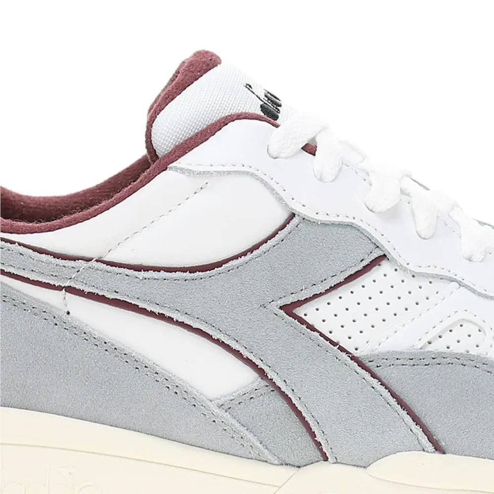 Diadora shoes - diadora Winner Suede Leather Lace Up - 179583-C3101 - Grey, White 4
