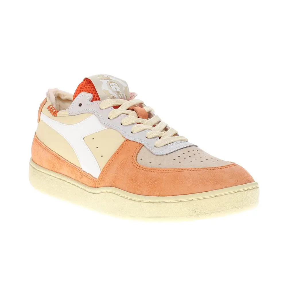 Diadora shoes - diadora Mi Basket Row Cut Podio Italia Lace Up - 181006-40052 - Orange 0
